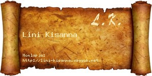 Lini Kisanna névjegykártya